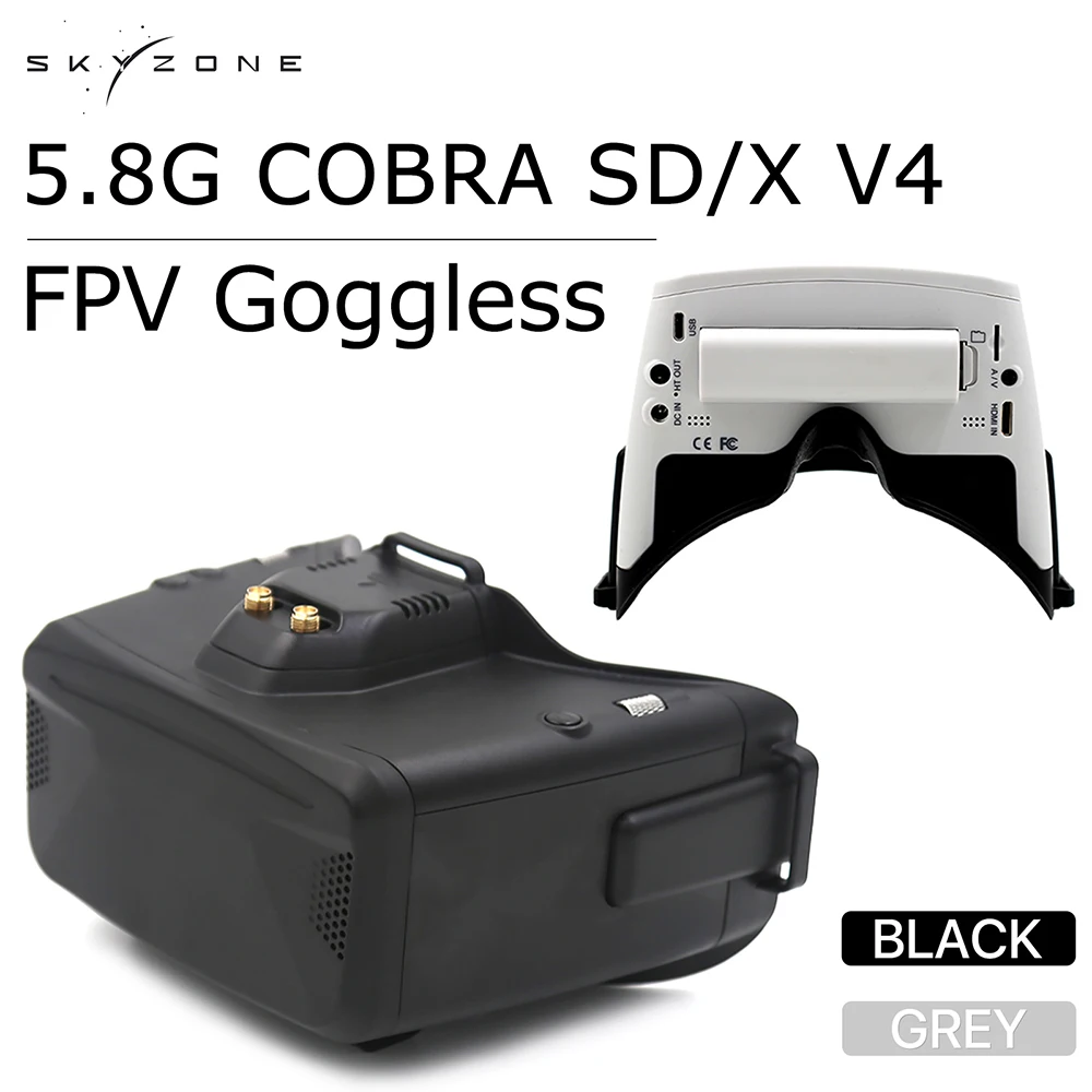 Skyzone Cobra X V2 Fpv Goggles - Skyzone 5.8g cobra sd/x v4 fpv
