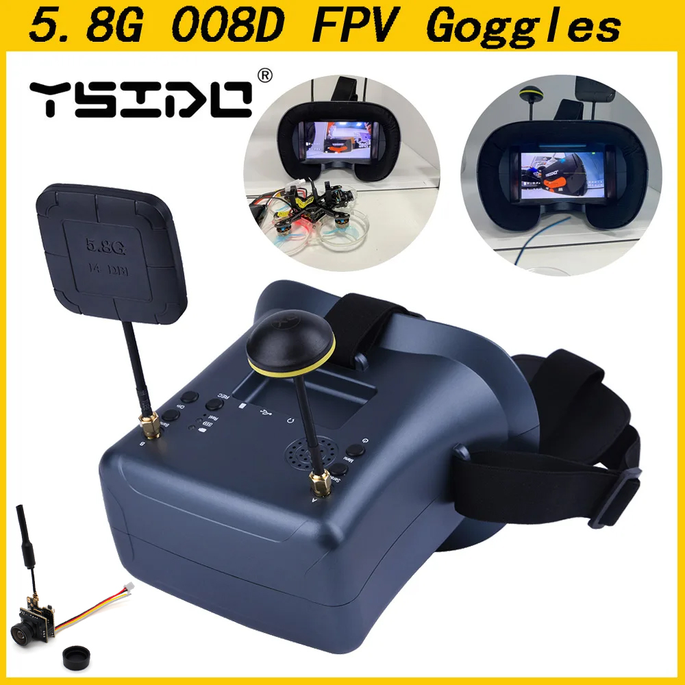 008d 5.8g 40ch 4.3 Polegada 80 - Skyzone Cobra X V2 Fpv Goggles avaliação e preço